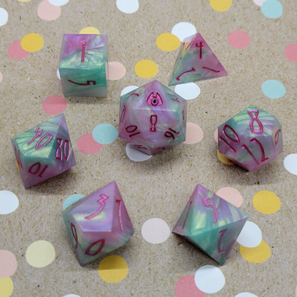 Fairy Meadow - Polyhedral Resin Dice Full 7pc Set