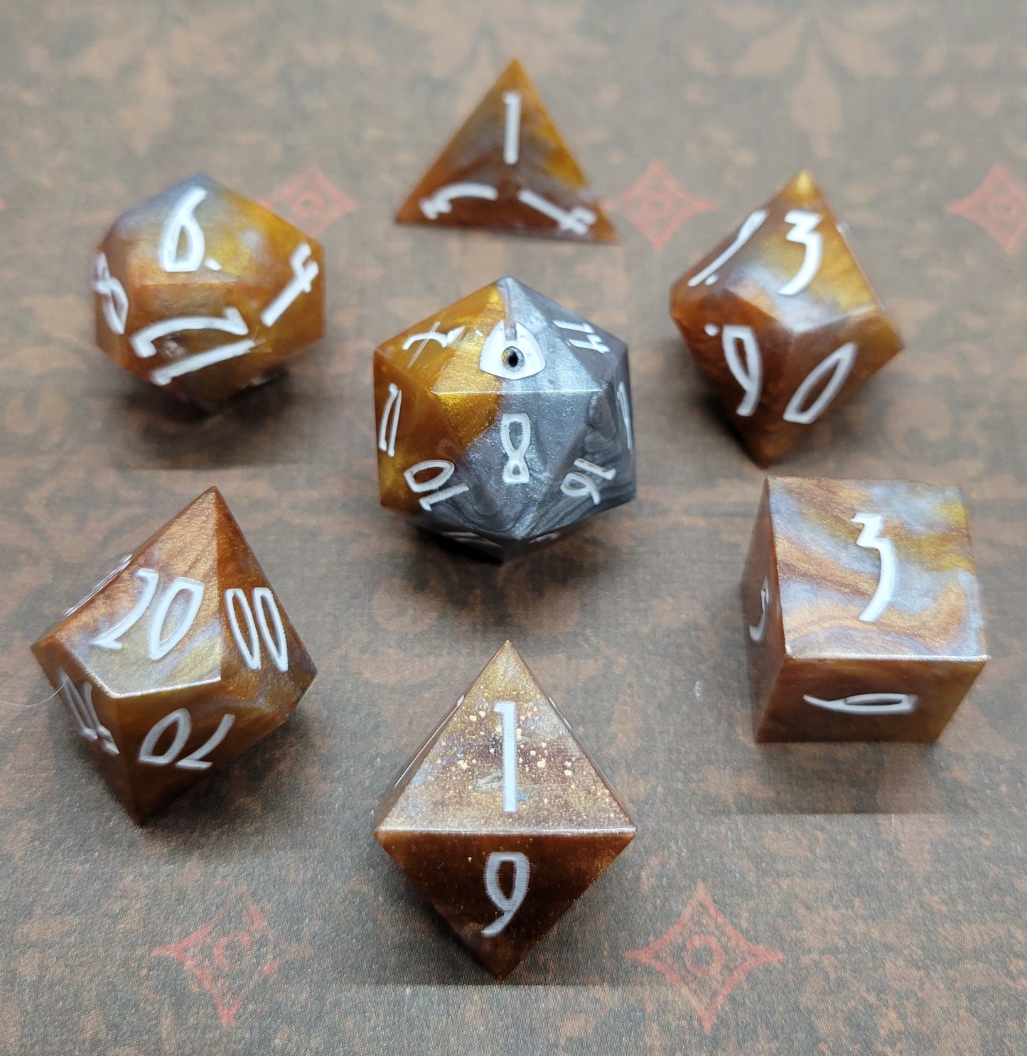 Treasure Trove - Polyhedral Resin Dice Full 7pc Set