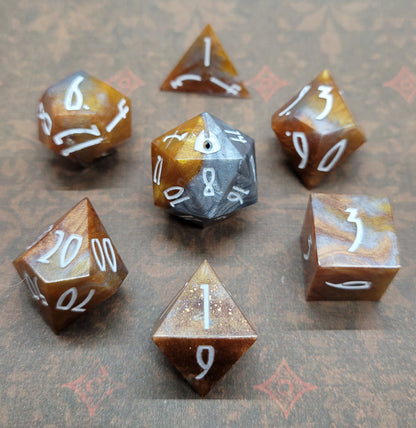 Treasure Trove - Polyhedral Resin Dice Full 7pc Set
